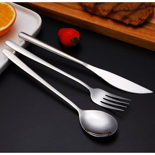 Dinnerware Set 3Pcs/Set 304 Stainless Steel Western Tableware Classic Knife Fork Restaurant Dining Cutlery Sets
