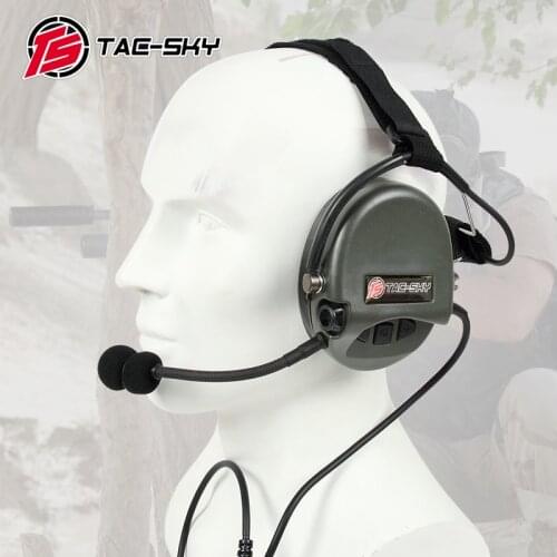 TAC-SKY TCI LIBERATOR II SORDIN Silicone earmuff version Noise reduction pickup headset-FG