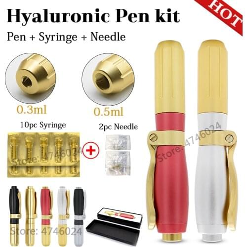 0.3ml Non-invasive syringe Hyaluron Pen High Pressure Thinning Wrinkle Atomizer for Lip Filling Losing Weight and Facial Lifting
