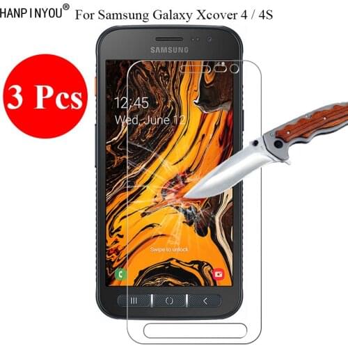3 Pcs/Lot New 9H 2.5D Tempered Glass Screen Protector For Samsung Xcover 4 4S 5.0" Protective Film + Clean Tools