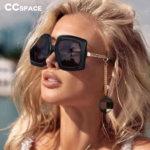 46616 Oversized Luxury Sunglasses Chain Legs Men Women Fashion Shades UV400 Vintage Glasses