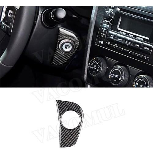 Carbon Fiber Car Key Hole Start Switch Button Sticker Trim Frame For Subaru Forester XV Crosstrek WRX STI 2015-2019 LHD