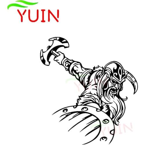 Great Excellent Viking Fighting Car Sticker Cool Warrior Decal PVC Body Decoration High Quality Waterproof Sunscreen Decals