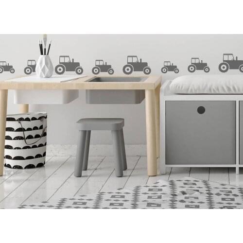20pcs Cute Cartoon Tractor Farm Wall Sticker Baby Nursery Kids Room Modern Tractor Car Wall Decal Boy Room Vinyl Home Decor