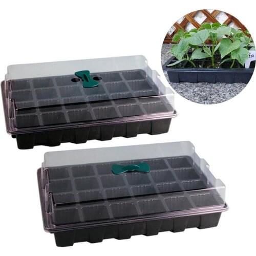 24-Hole Home Garden Balcony Nursery Seedling Tray Plant Growing Holder Plate