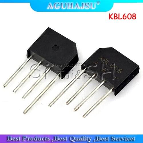 5PCS KBL608 KBL 608 bridge pile 6A 800V flat bridge rectifier new and original IC
