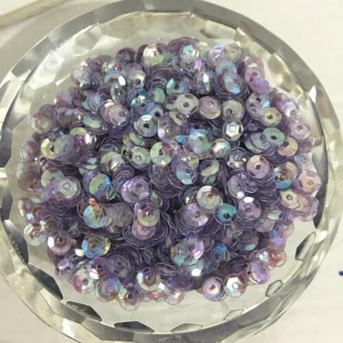 50g(10000pcs) 4mm Brilliant Transparent Purple CUP round loose sequins Paillette sewing Wedding craft good quality