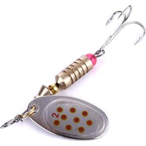 6.3CM-5.1G Artificial bait Spoon Lure Metal Spinner Fishing Lures Pesca Fishing Tackle Spinner Bait 6# Hook