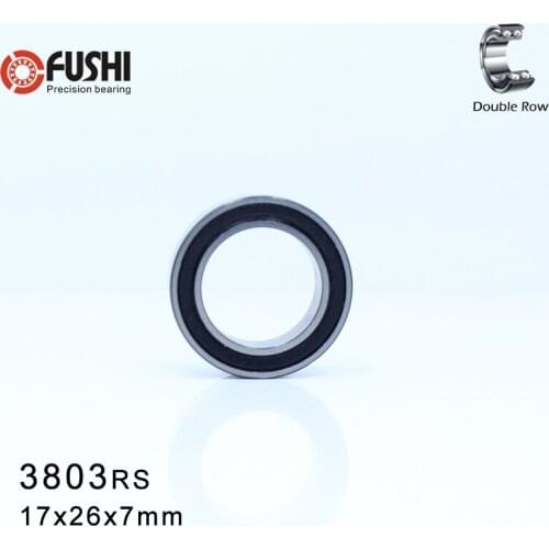 63803 Hybrid Ceramic Bearing 17*26*7 mm 1 PC Double Row Sealed Angular Contact Si3N4 Ball Bearings 3803 RS 3803-2RS