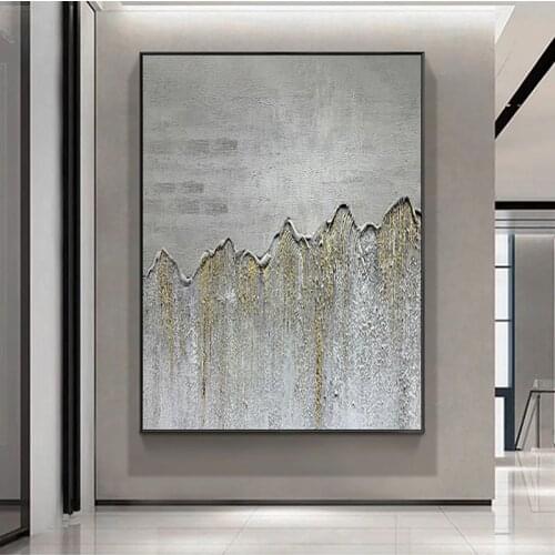 100% Handmade Abstract Oil Painting Wall Art Modern Minimalist Bright Color Canvas Home Decor For Living Room Office No Frame