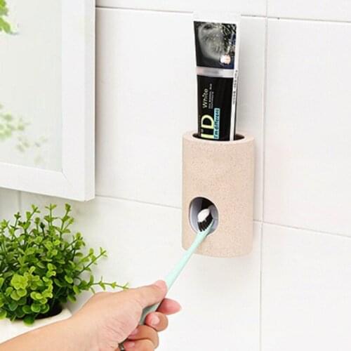 Automatic Toothpaste Dispenser Wall Mount Toothbrush Holder Bathroom Household Accessories Toothpaste Squeezers Bathroom Tools