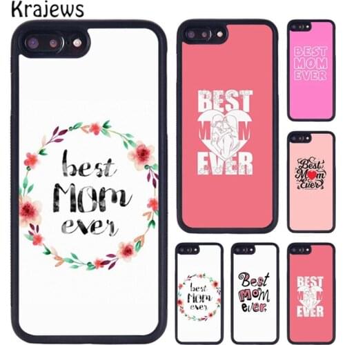 Krajews Best mom ever quotes Phone Cases For iPhone X XR XS 11 12 Pro MAX 5 6 6S 7 8 Plus Samsung Galaxy S7edge S8 S9 S10