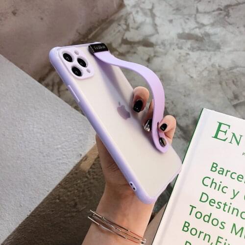 Holder Phone Case For iPhone SE 2020 iPhone 11 Pro Max Matte Transparent Back Cover with stand For iPhone XR XS Max X 7 8 Plus