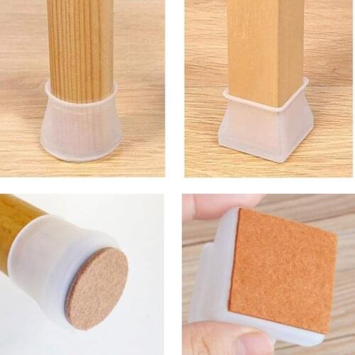 New Silicone Felt Table and Chair Foot Cover Silicone Felt Table and Chair Foot Pad Wear-resistant Silicone Chair Furniture Leg