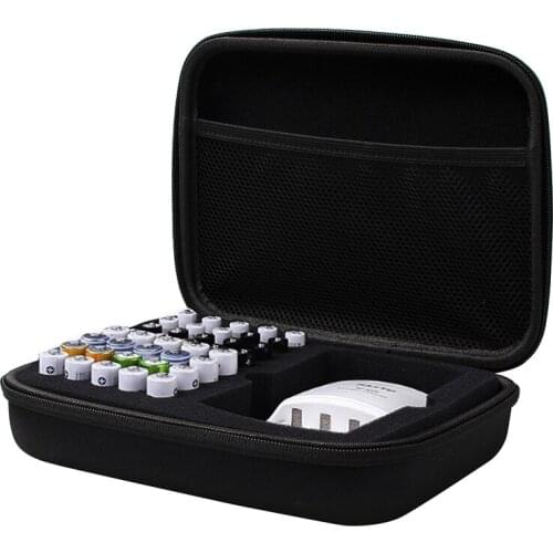 20pcs/lot Black/Gray AA AAA Battery Holder EVA Shockproof Storage Box Organizer Container Bag for 40pcs AA AAA Batteries Case