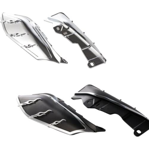 1 Pair Fire Pattern Motorcycle Mid-Frame Air Deflector For Harley Road King FLHR Electra Glide CVO Limited Freewheeler FLRT