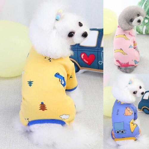 Breathable Lovely Cartoon Pet Puppy Coat Outfits Soft Texture Pet Clothing Close Fitting for Autumn