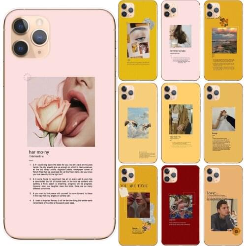 Aesthetic Art Luxury Clear Brand Soft Silicone Case Cover For iPhone 12 11 Pro Max X XS Max XR 6 6S 8 7 Plus 5 5S SE SE2 2020