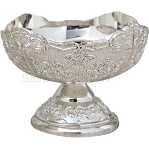 Europe small silver plated metal fruit bowl fruit stand small dish dry fruit tray small plates for wedding plates