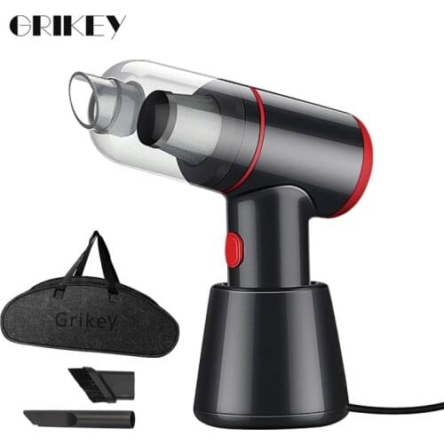 GRIKEY Mini USB Wireless Vacuum Cleaner For Car Vacuum Cleaner Cordless Dry Wet Vacuum Cleaner Wireless Dock Charger