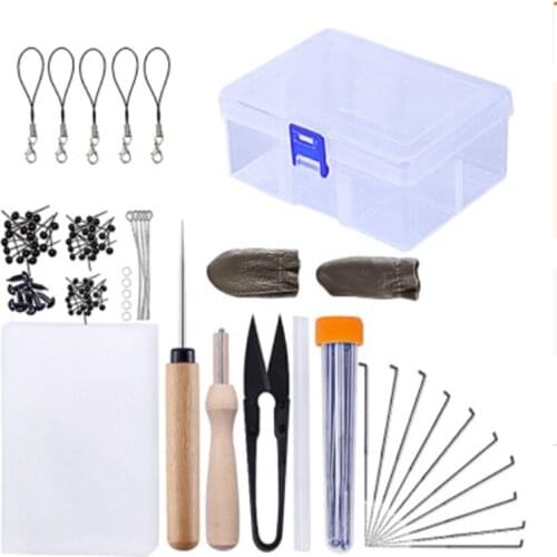 Needle Felting Tools Doll Eyes Nose Mat Handle Sets Wool Roving 18pcs Felting Needles With Storage Box