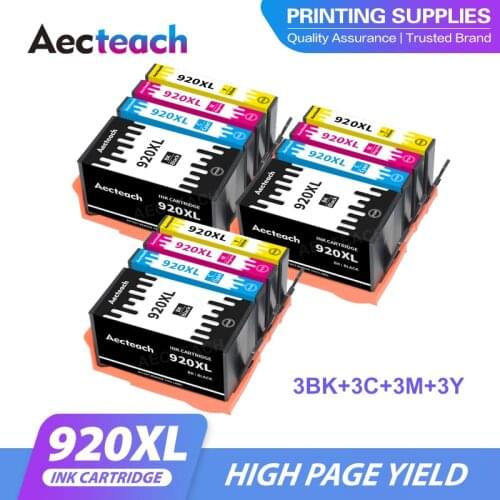 Aecteach For HP 920 Compatible Ink Cartridge For HP 920XL For HP920 Officejet 6000 6500 6500A 7000 7500 7500A Printer With Chip