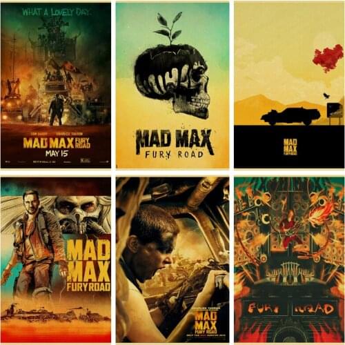 Classic Retro Movie Mad Max 4 Fury Road Anime Wall Art Canvas Painting Poster Nursery Prints Nordic Kid Decor Picture Room Decor