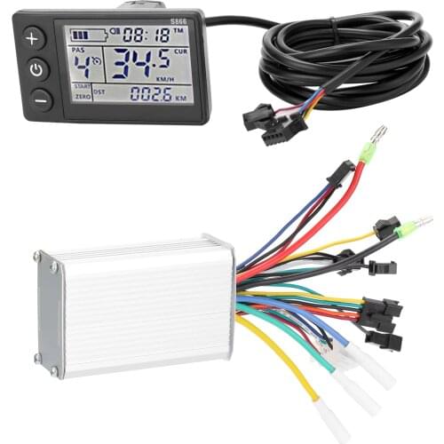 Electric Bike Controller 24V-48V/36V-60V 350W Brushless E-bike Controller with LCD Display Bicycles Motor Scooter Controller