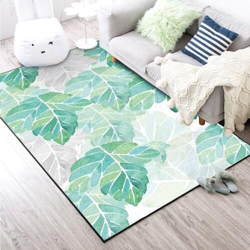Nordic Green Pastoral Style Carpet Living Room soft Non-slip Mats Sofa Coffee Table Cushion Balcony Bedroom Bedside Blanket
