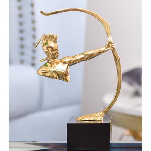 EUROPEAN-STYLE CREATIVE SIMPLE FASHION FIGURE FURNISHING PIECES OF COPPER ORNAMENTS HOME OFFICE STUDY DESKTOP DECORATION
