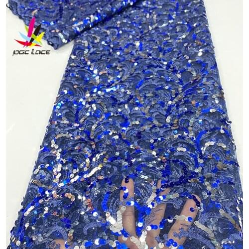 Lace Fabric Sequins Bridal Green Color French African Nigerian Latest Design High Quality Tulle 2020 Stylish Embroidery