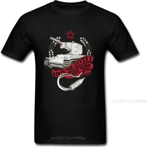 Boris The Soviet Love Tank Stylish Mens Black T-shirt Custom Store Short Sleeve Cotton O Neck Summer Cartoon T Shirt