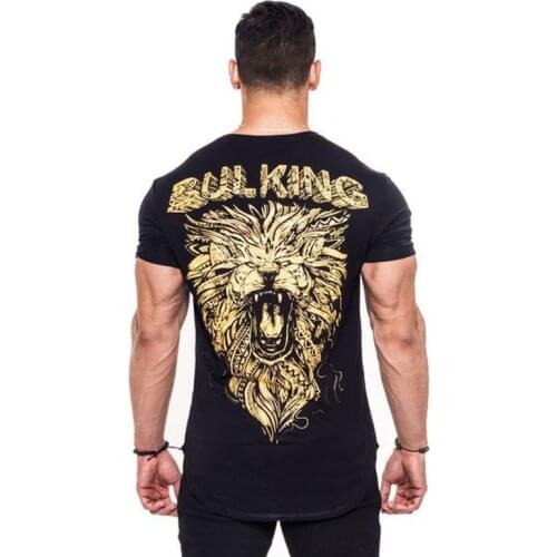 Mens Tshirts Summer Black T Shirt Animal Print T Shirt Gym Fitness Training Clothing Moda Masculina Ropa Hombre Casual Male Tops