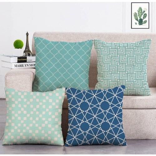 Pillow Cover Geometric Cushion Cover Sofa Decorative Linen Throw Pillows Living Room Housse De Coussin Nordic Home Decor T125