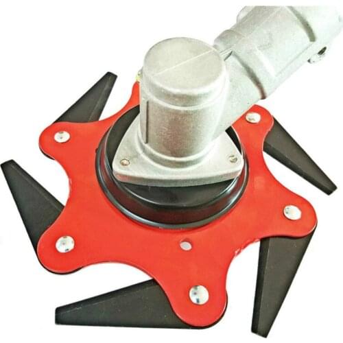 NEW 6 Blades Cutter Head Grass Trimmer Brush 65Mn Weed Brush Cutting Head Garden Power Tool Accessories for Lawn Mower