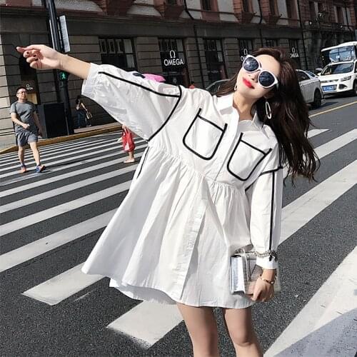 New Fashion T-shirt Pregnancy Dress For Pregnant Women Casual Loose Spring Autumn Clothes Top Breastfeeding Maternity Dress
