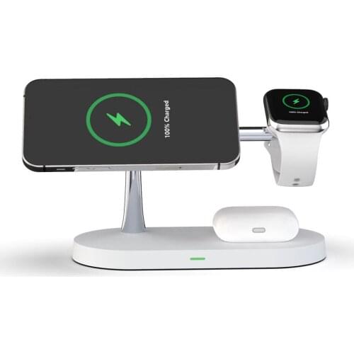 2021 new five-in-one wireless charging 15W fast charging magnetic wireless charger for IPhone12 series