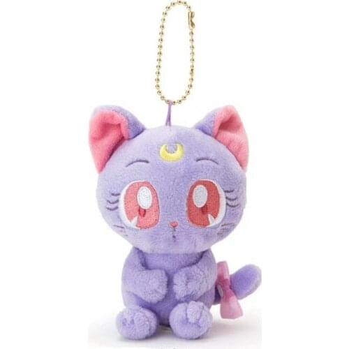 New Kawaii Anime Luna Cat Mini Plush Keychain Kids Stuffed Toys Small Pandent For Children Gifts 14CM