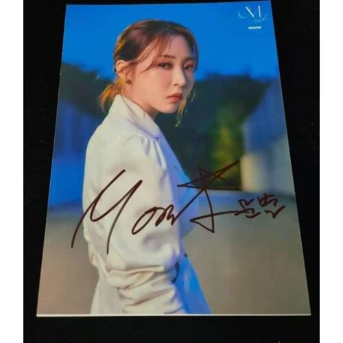 MAMAMOO Moon Byul E Autographed Original Photo Signed Picture K-POP Gifts Collection 5*7 INCH 062021