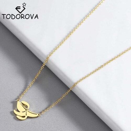 Todorova Yummy Banana Pendant Necklace Stainless Steel Minimal Jewelry Tropical Fruits Chokers Necklaces for Women Birthday Gift