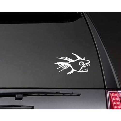 Pirhana Fish Drawing Car Decals Vinyl Decor Stickers Waterproof Removable Car Body Decor Decals Hot Selling ZP0573