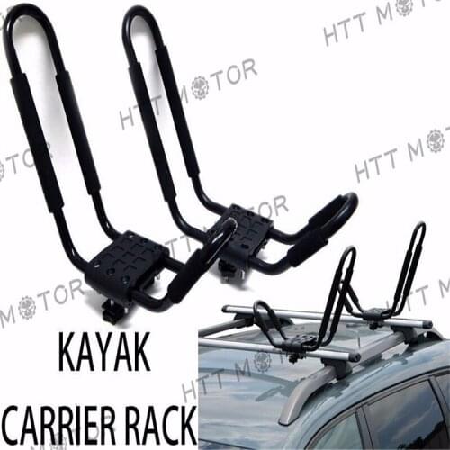 Aftermarket motorcycle parts 1 Pair Canoe Boat Kayak Roof Rack Car SUV Truck Top Mount Carrier J Cross Bar BLACK