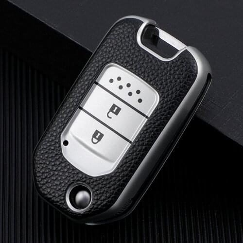 Tpu Car Remote Key Case Cover For Honda Civic HRV Crv XRV Crider Odyssey 2015-2018 Flip Cover Folding 2-Button Remote Box
