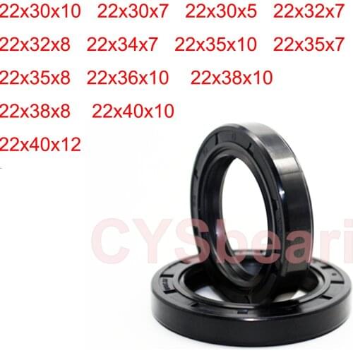 2pcs TC NBR Oil Seal Nitrile Shaft Skeleton Sealing Gasket Radial 22x32x7 22x32x8 22x35x10 22x35x7 22x35x8 22x40x10 22x40x12mm