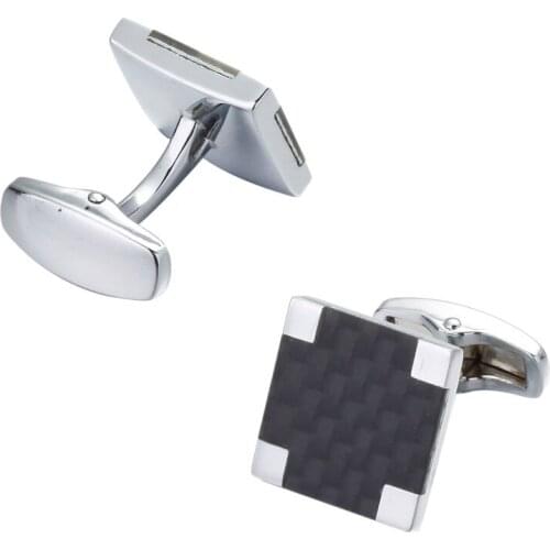 High quality fashion mens French shirt cuff button, new jewelry brand cuff, eco carbon fiber material, 1 pairs free delivery