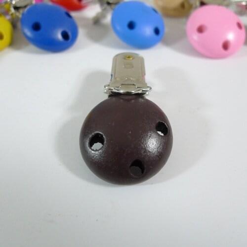 25PCS Brown Color Baby Pacifier Holder Clips