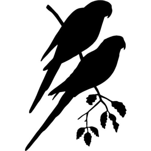 10.2*15.2CM Parrot Bird Stylish Car Window Glass Decorative Decals Classic Animal Motorcycle Car Stickers C6-0274