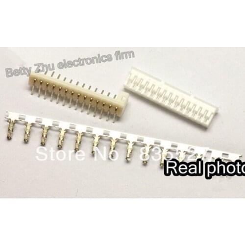 100pcs/lot PH2.0-14P 14PIN terminal block 2.0MM pitch connector : plug + plastic bending needle socket + terminal