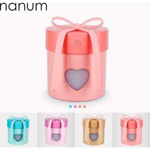 3 in 1 Gift Boxes Humidifier Essential Oil Diffuser Aroma Lamp Aromatherapy LED Night Light USB Fan Air freshener