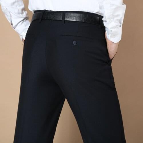 2020 Dress Pants Men Casual Suit Pants Male Straight Fit Business Work Office Formal Pants Big Size Classic Mens Trousers Male